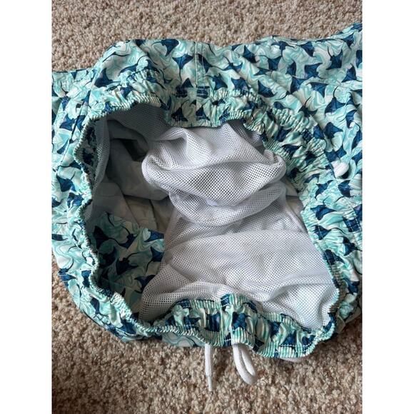 J. CREW FLEX Swimwear; Swim Trunks, Sting Ray Pattern, teal background - Picture 7 of 7